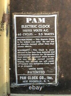 50s Vintage Coca-Cola Fish Tail Advertising Clock Sign Pam Clock