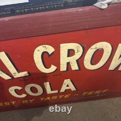 50x20 Drink Royal Crown Cola Best By Taste- Test Tin Sign With Frame