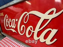 60 COKE Coca-Cola Tin Advertising Sign Watch Video