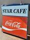 60's 70's Coca Cola STAR CAFE STOCKTON CA MIRACLE MILE Metal Sign 2 side 60x60