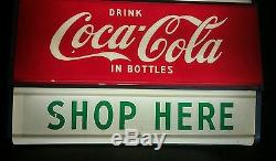 60's Coca Cola light up sign COKE lighted Hanover Corp. Columbus, Ohio- 27-NICE