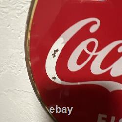 60s Coca Cola German Reverse Glass Sign Coca Cola Schutzmarke