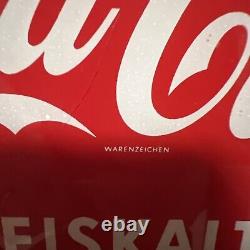 60s Coca Cola German Reverse Glass Sign Coca Cola Schutzmarke