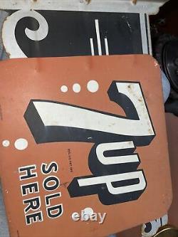 7up Soda Flange Sign Made By Stout Coca Cola