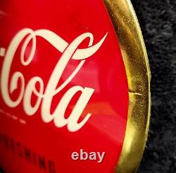 9 Classic Coca-Cola Round Button celluloid Sign 1940's Philadelphia Badge Co