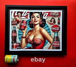 AIDAN FLUX COCA COLA SMILES Hand Signed LARGE Print Framed LtdEd of 19 COA