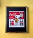 AIDAN FLUX Hand Signed Original Print Framed COA COLLECTOR SNOOPY COCA COLA