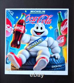 AIDAN FLUX Hand Signed Original Print Framed LtdEd COA COCA COLA & MICHELIN