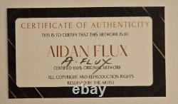 AIDAN FLUX Hand Signed Original Print Framed LtdEd of 69 COA COCA COLA SMILE