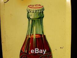 Antique 1920's Coca Cola Tin Over Cardboard Advertising Sign Must See! #00
