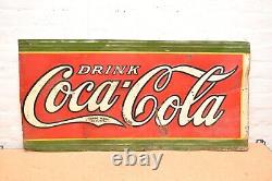 ANTIQUE 1939 COCA COLA Metal SIGN SODA General Store ADVERTISING Original 39x19