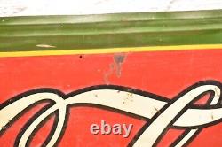 ANTIQUE 1939 COCA COLA Metal SIGN SODA General Store ADVERTISING Original 39x19