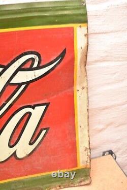 ANTIQUE 1939 COCA COLA Metal SIGN SODA General Store ADVERTISING Original 39x19