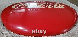 AUTHENTIC COCA-COLA 24 INCH BUTTON PORCELAIN SIGN Very Good CONDITION