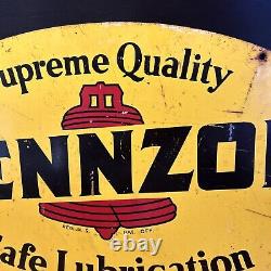 A-m 8-75 Original & Authentic''pennzoil'' Painted Metal Sign 31x18 Inch