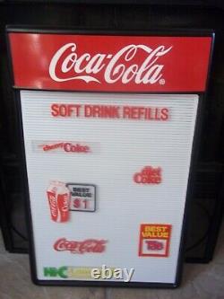 All New Classic Vintage Coca-Cola Menu Board Sign Original Letter Sets & inserts