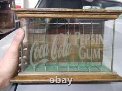 Antique 100 Year Old Coca Cola Gum Display Case General Store Advertising Sign