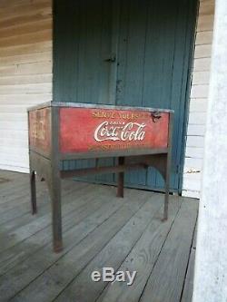 Antique 1930's General Store Coke Cooler- Gorgeous Original Condition