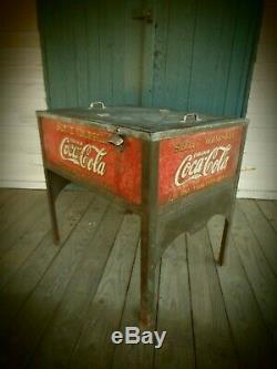 Antique 1930's General Store Coke Cooler- Gorgeous Original Condition