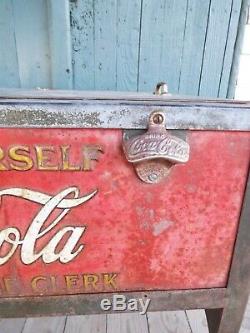 Antique 1930's General Store Coke Cooler- Gorgeous Original Condition