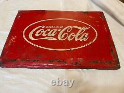 Antique 1935 Metal Coca Cola Sign