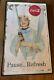 Antique 1957 Coca Cola Coke Cardboard Sign Pause Refresh Nautical Boat Oars Girl