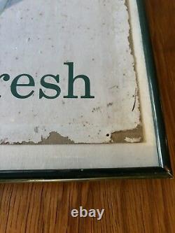 Antique 1957 Coca Cola Coke Cardboard Sign Pause Refresh Nautical Boat Oars Girl