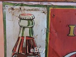 Antique 19 x 27 Coca-Cola tin advertising sign late 1920s