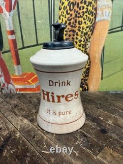 Antique C. 1900 Hires Root Beer Porcelain Soda Dispenser Sign Coke 7up Pepsi Dp