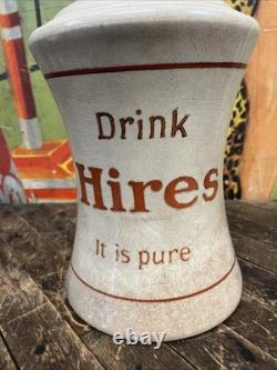 Antique C. 1900 Hires Root Beer Porcelain Soda Dispenser Sign Coke 7up Pepsi Dp