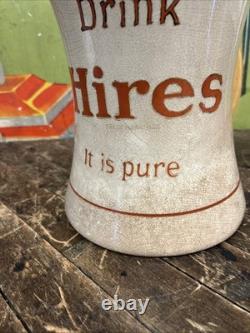 Antique C. 1900 Hires Root Beer Porcelain Soda Dispenser Sign Coke 7up Pepsi Dp