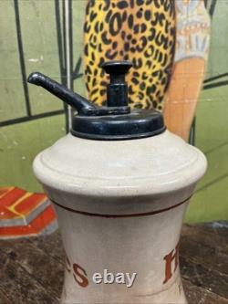 Antique C. 1900 Hires Root Beer Porcelain Soda Dispenser Sign Coke 7up Pepsi Dp