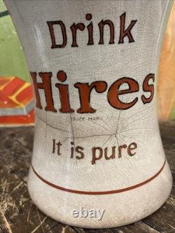 Antique C. 1900 Hires Root Beer Porcelain Soda Dispenser Sign Coke 7up Pepsi Dp