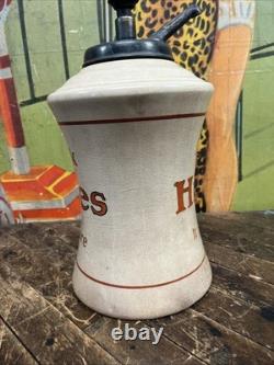 Antique C. 1900 Hires Root Beer Porcelain Soda Dispenser Sign Coke 7up Pepsi Dp