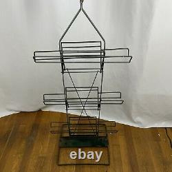 Antique Coca Cola 1940s Six Pack Bottle Display Stand Rack Double Sided Sign USA