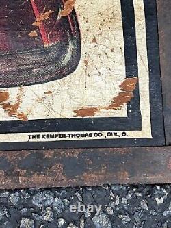 Antique Coca Cola Cardboard Advertising Sign 1918 Kemper Thomas -HTF