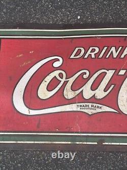 Antique Coca Cola Cardboard Advertising Sign 1918 Kemper Thomas -HTF