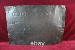 Antique Coca Cola Coke Tin Sign Embossed 1930's Survovor Soda Advertising