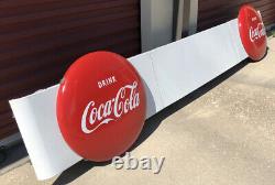 Antique Coca Cola Porcelain Sign Double 24 Button Merchandizer Panel Rare