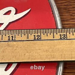 Antique Coca Cola Take Home A Carton Metal Round Double Sided Sign US MADE