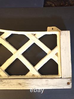 Antique Coke Cola Cast Iron Sign Soda Fountain Bench Back Pre War Advertising