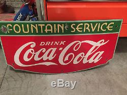 Antique DRINK Coca-Cola Fountain Service Guaranteed Authentic