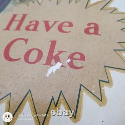 Antique Have a Coke White Sprite Boy Bottle Sign Button 16 original 2 of 2