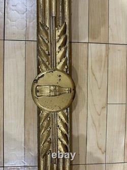 Antique KAY Coca-Cola Wooden Advertising Frame 1940s 1950s Horizontal Gold