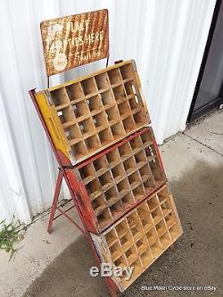 Antique Metal Coca-Cola Bottle Rack Place Empties Here and crates #05231720