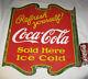 Antique Original Dbl. Sided Coca Cola Soda Bottle Porcelain Sign Art Advertising