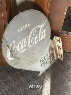 Antique, Original, Not Restored, One Of A Kind. Coca Cola Sign. 50's