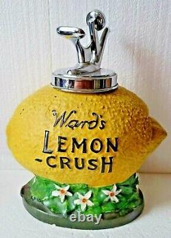 Antique Original Ward's Lemon Crush Soda Fountain Syrup Coca Cola Dispenser
