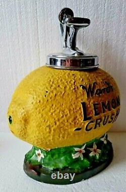 Antique Original Ward's Lemon Crush Soda Fountain Syrup Coca Cola Dispenser