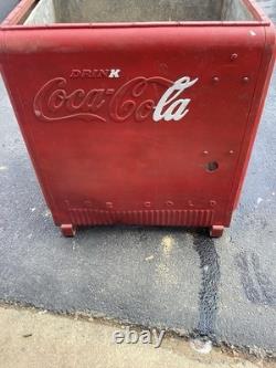 Antique Sign VTG Coca-Cola (Coke) ICE COLD COOLER/ CHEST Local Pickup PA DE MD